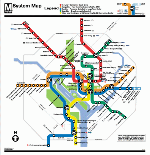 map of dc metro. D.C. Metro Map
